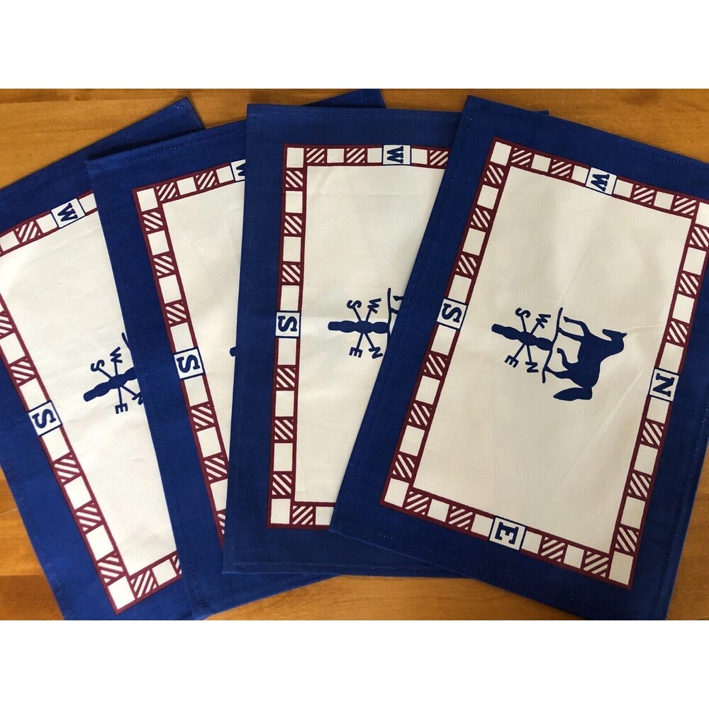 Hartstone Home Textiles Placemats Set of 4 Horse Weathervane Country Farmhouse